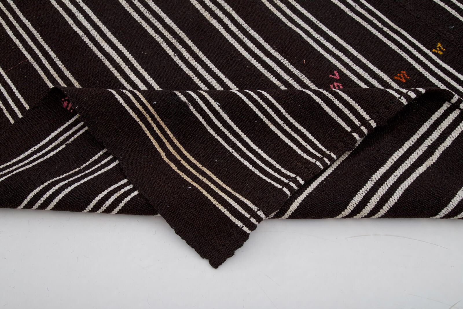 7x7 Brown Vintage Turkish Kilim Rug - 23604