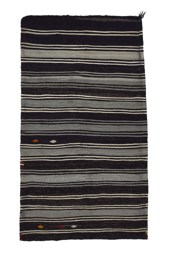 6x10 Brown Vintage Turkish Kilim Rug - 23631