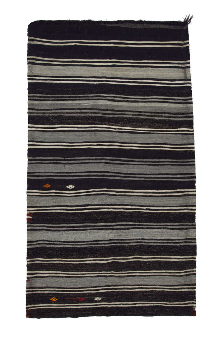 6x10 Brown Vintage Turkish Kilim Rug - 23631