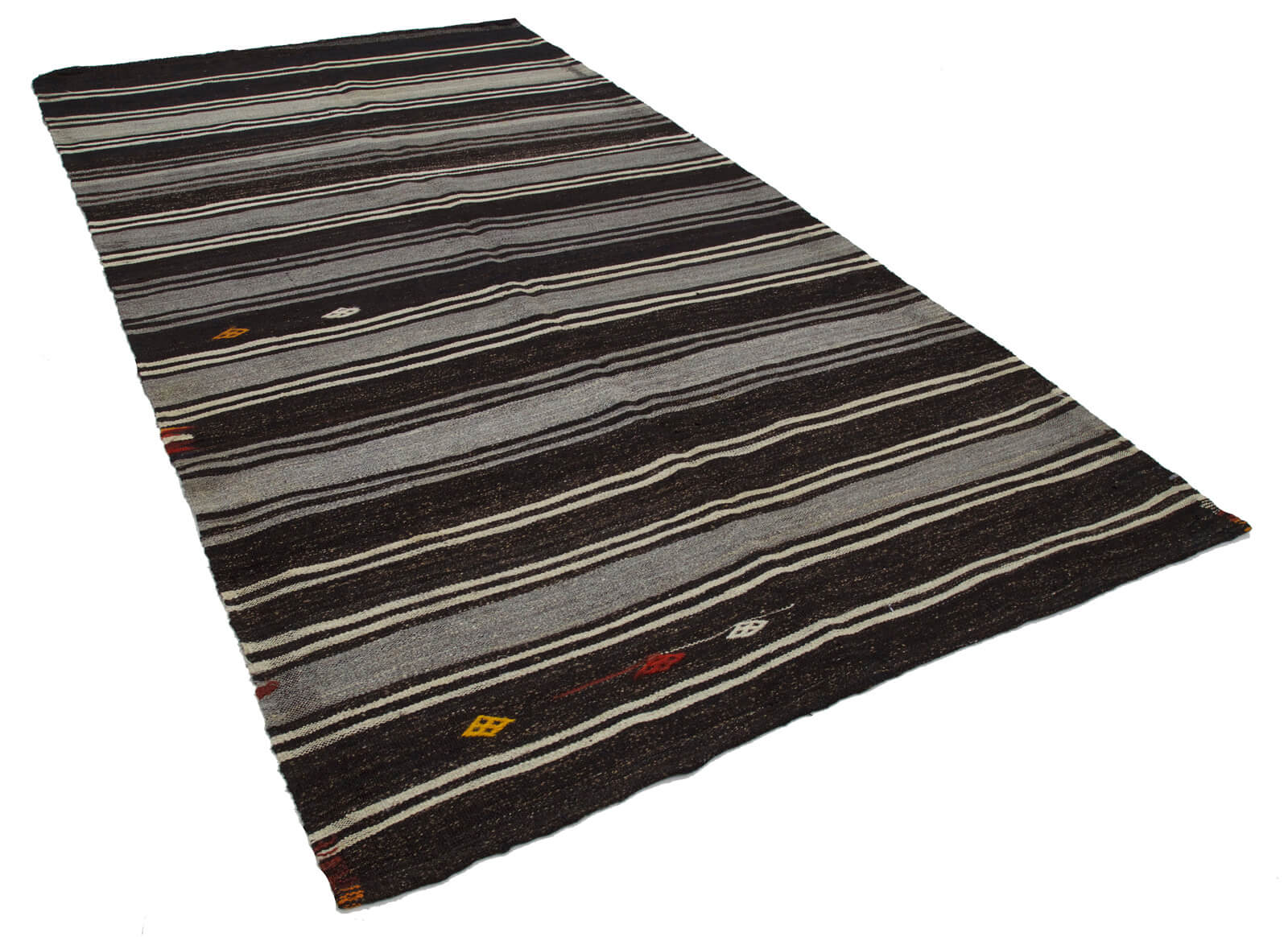 6x10 Brown Vintage Turkish Kilim Rug - 23631