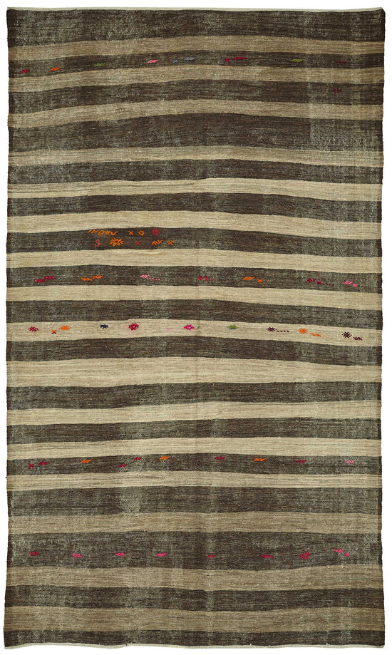 7x12 Authentic Turkish Goat Hair Kilim - 23639