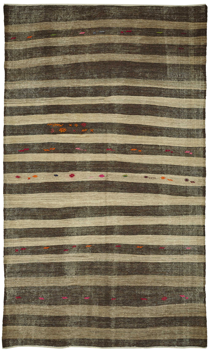 7x12 Authentic Turkish Goat Hair Kilim - 23639