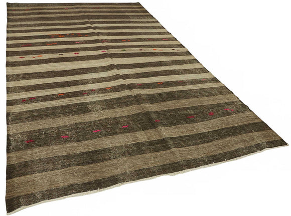 7x12 Authentic Turkish Goat Hair Kilim - 23639
