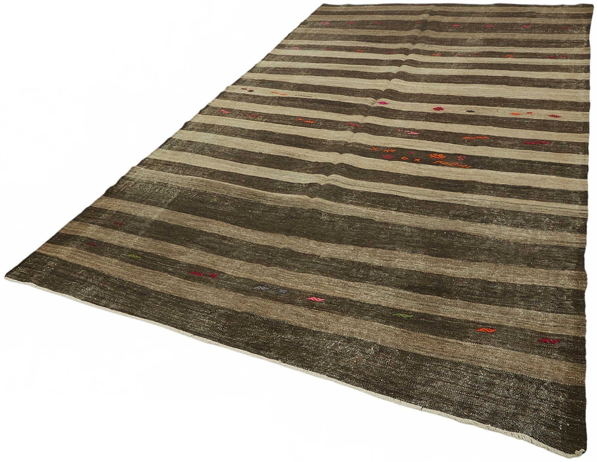 7x12 Authentic Turkish Goat Hair Kilim - 23639