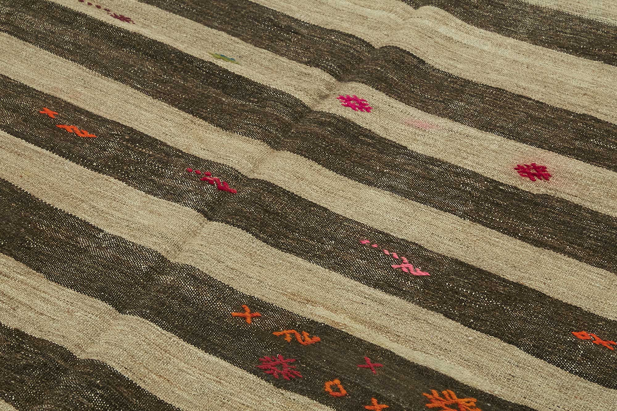 7x12 Authentic Turkish Goat Hair Kilim - 23639