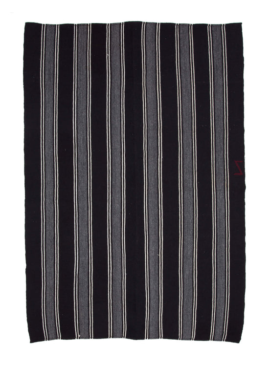 7x11 Brown Vintage Turkish Kilim Rug - 23660