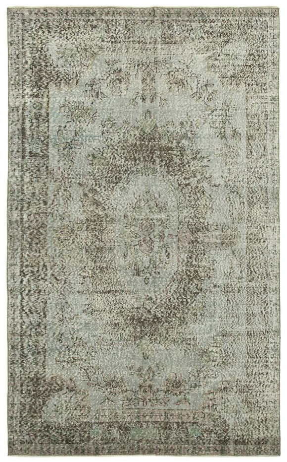 5x9 Grey Overdyed Rug - 23762