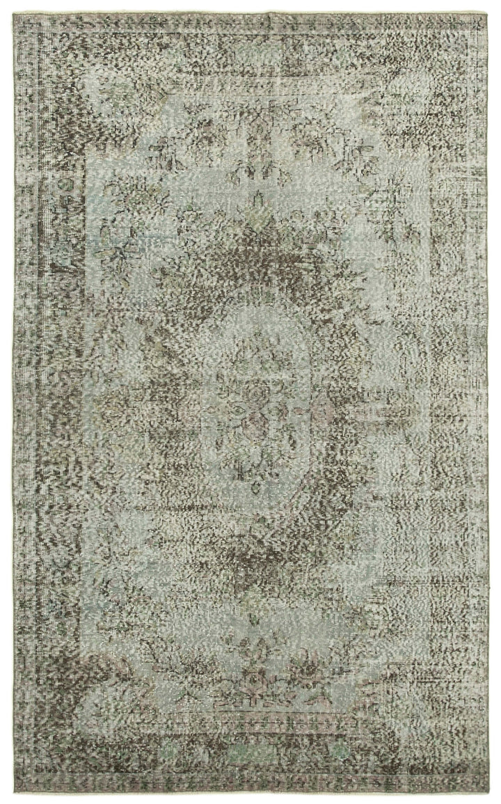 5x9 Grey Overdyed Rug - 23762