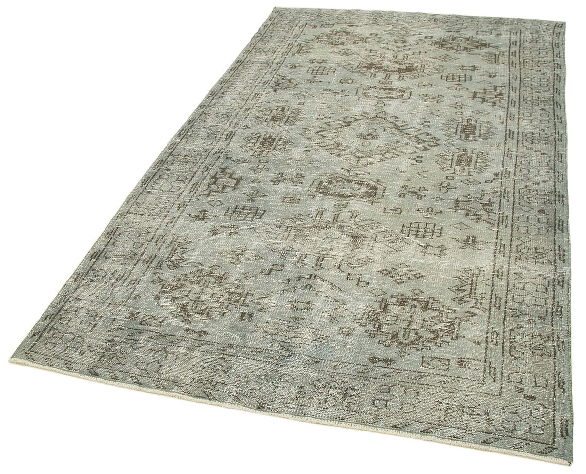 5x9 Grey Overdyed Rug - 23778
