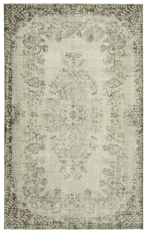 5x9 Grey Overdyed Rug - 23822