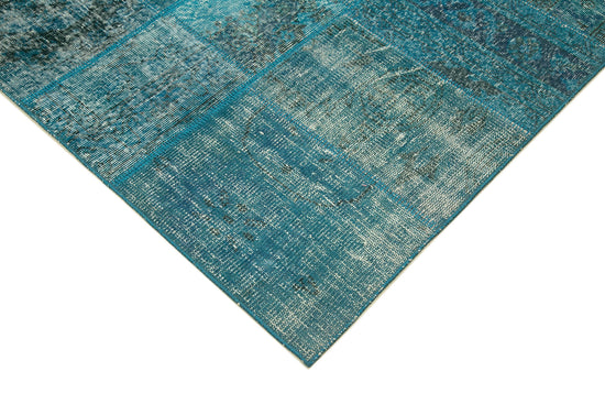 7x10 Blue Patchwork Rug - 23938