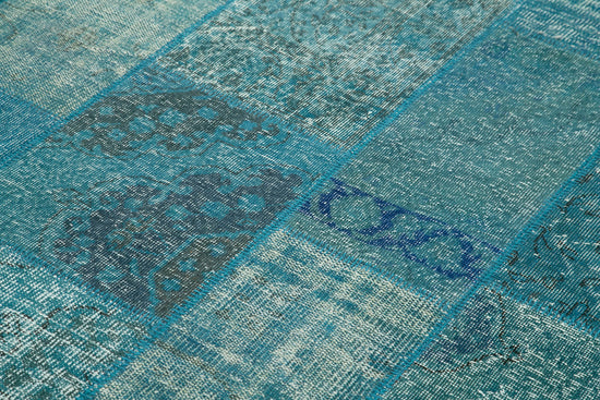 7x10 Blue Patchwork Rug - 23938