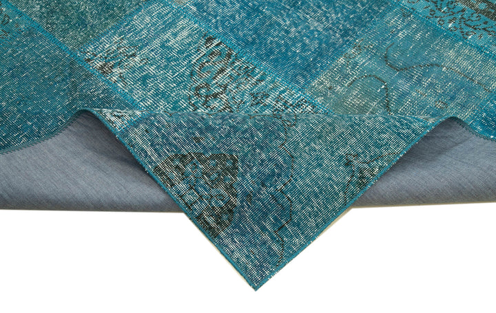 7x10 Blue Patchwork Rug - 23938