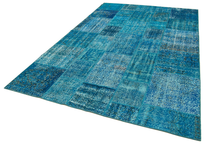 7x10 Blue Patchwork Rug - 23957