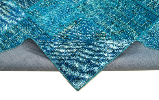 7x10 Blue Patchwork Rug - 23957