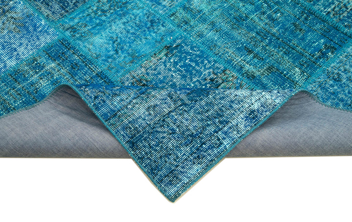 7x10 Blue Patchwork Rug - 23957
