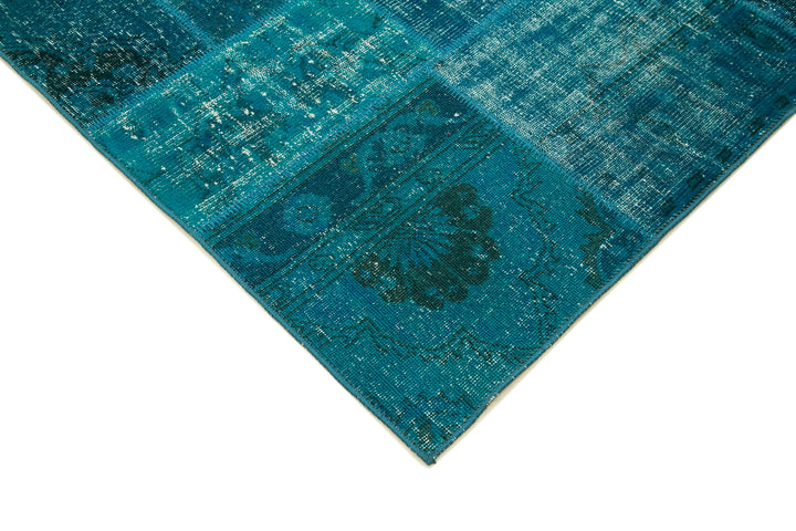 7x10 Blue Patchwork Rug - 23963