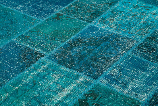 7x10 Blue Patchwork Rug - 23963