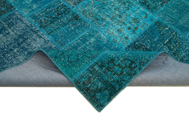 7x10 Blue Patchwork Rug - 23963