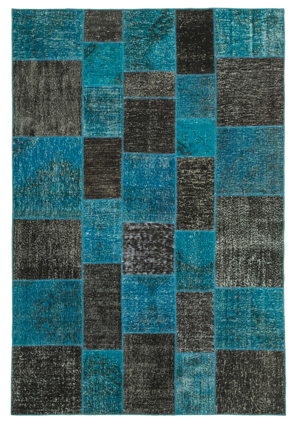 7x10 Black Patchwork Rug - 23967