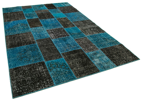 7x10 Black Patchwork Rug - 23967