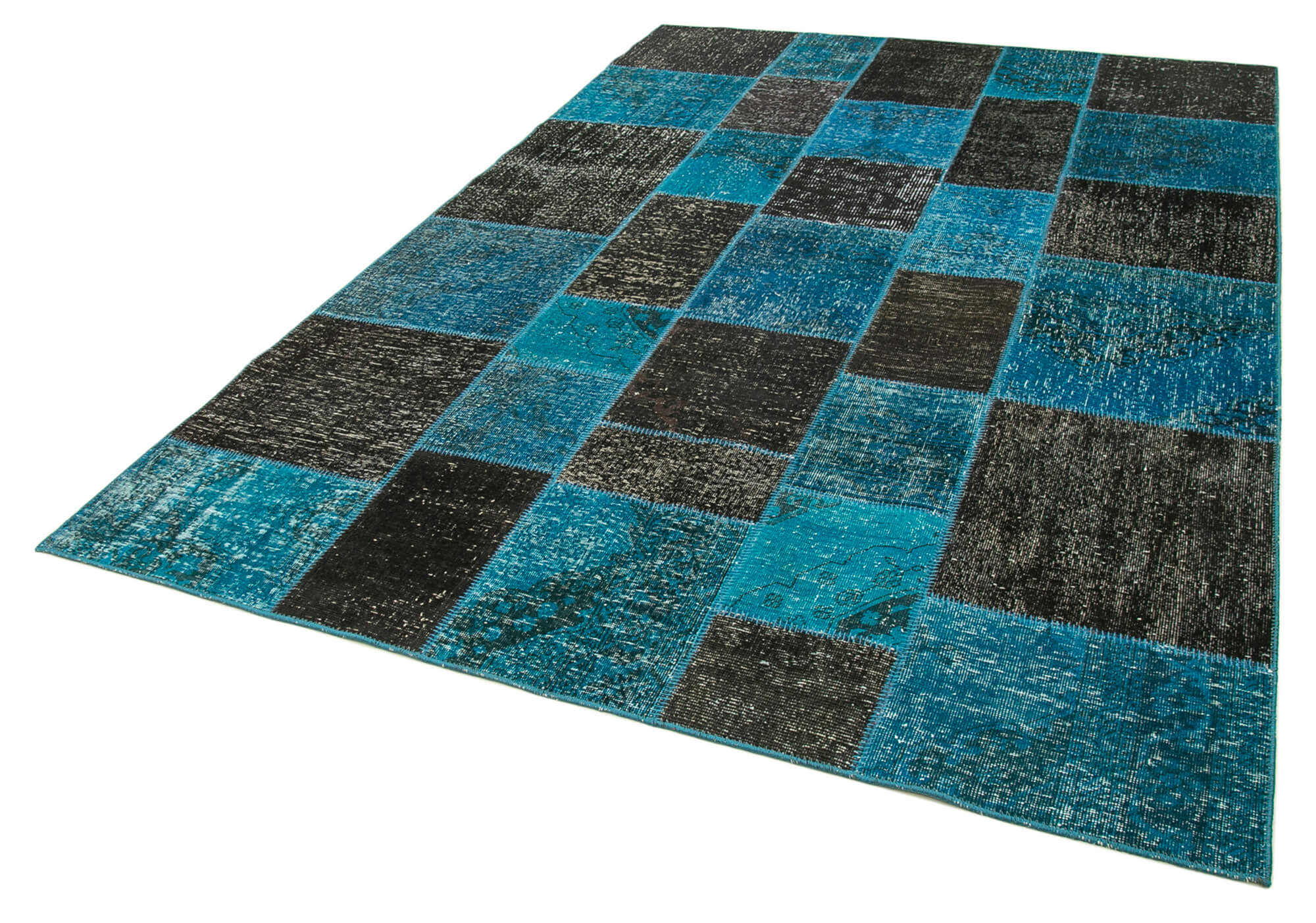 7x10 Black Patchwork Rug - 23967