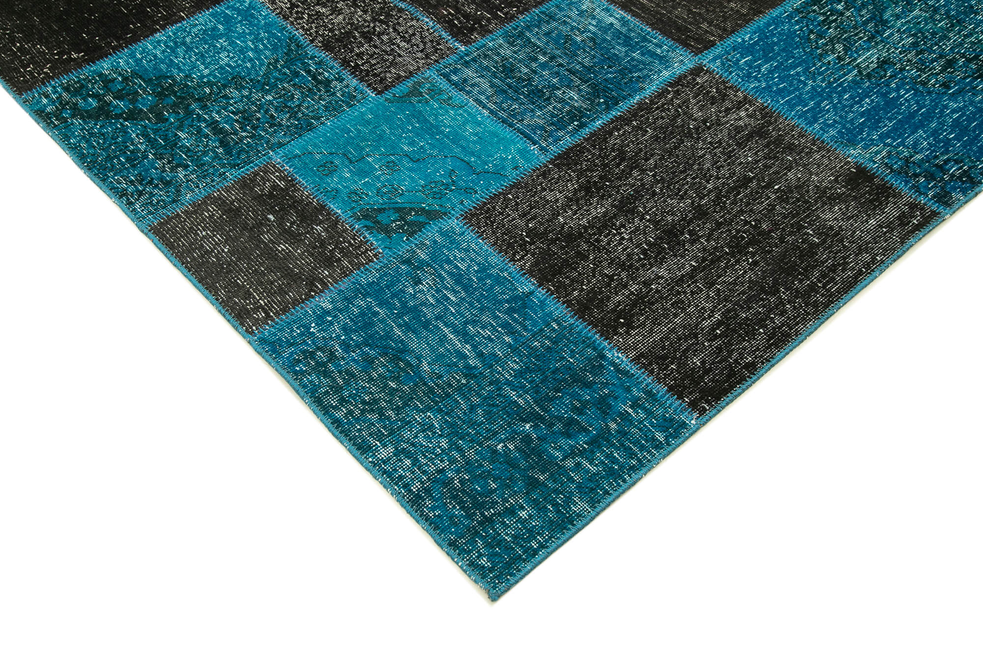 7x10 Black Patchwork Rug - 23967
