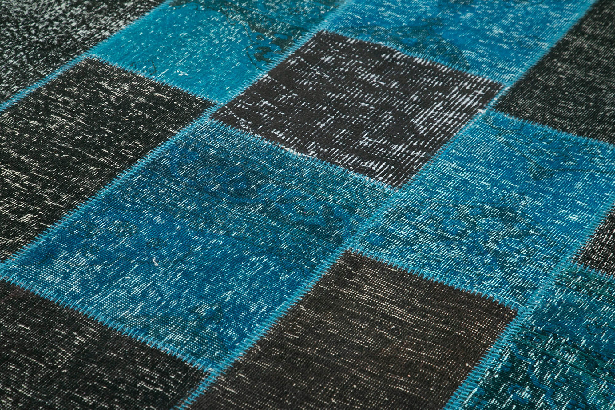 7x10 Black Patchwork Rug - 23967