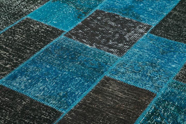 7x10 Black Patchwork Rug - 23967