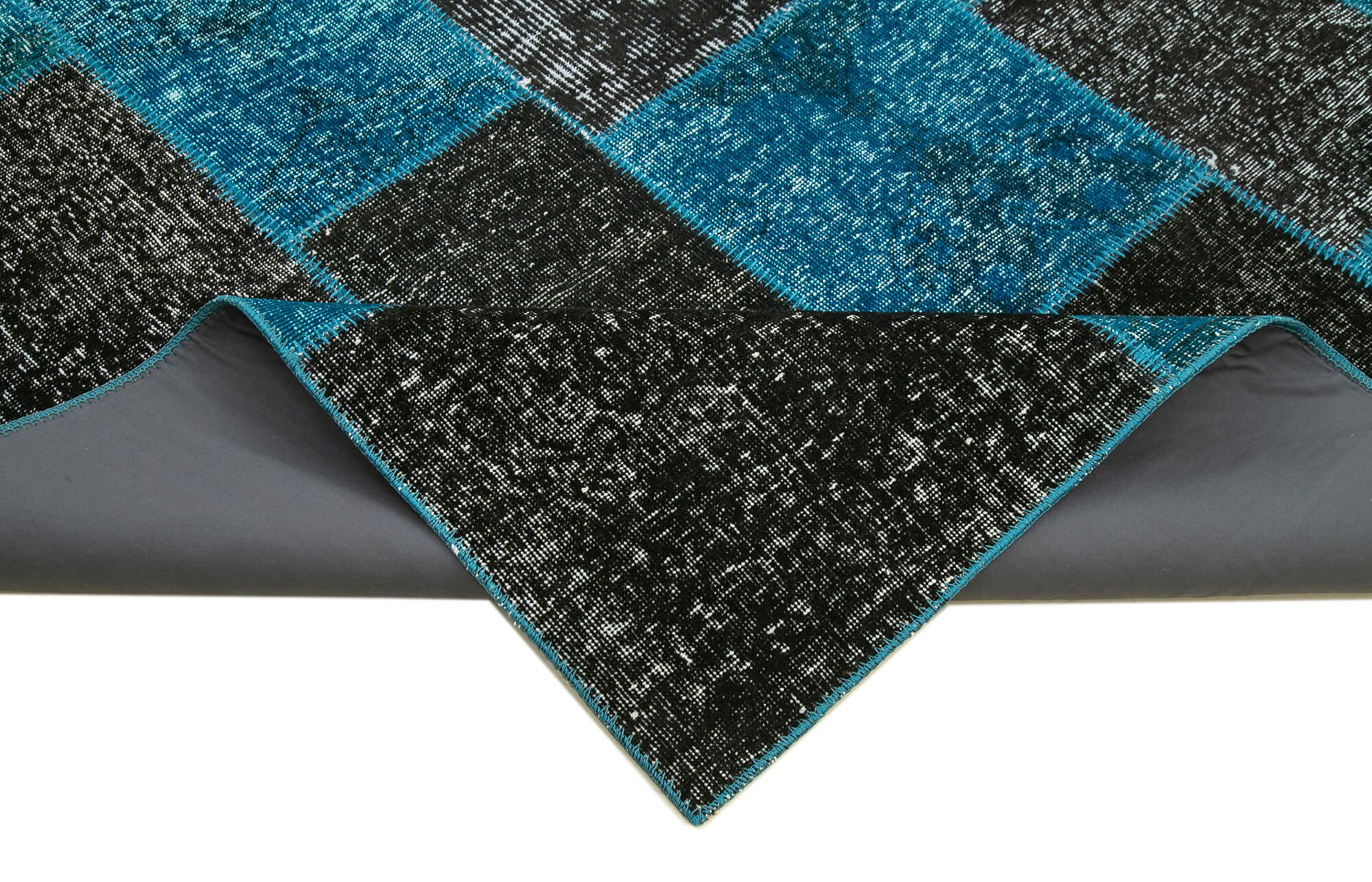7x10 Black Patchwork Rug - 23967