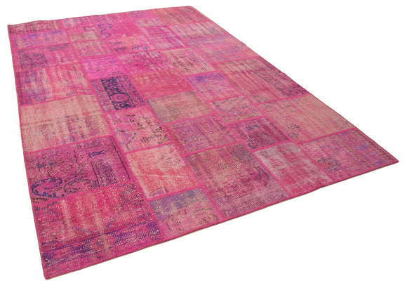 7x10 Pink Patchwork Rug - 23969