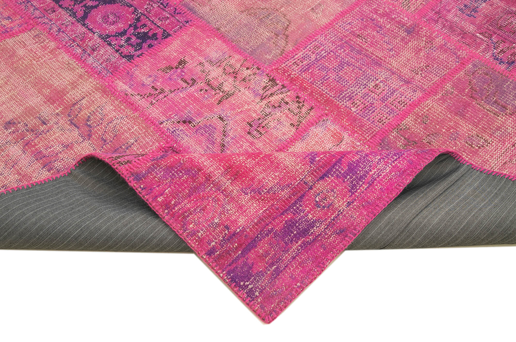 7x10 Pink Patchwork Rug - 23969