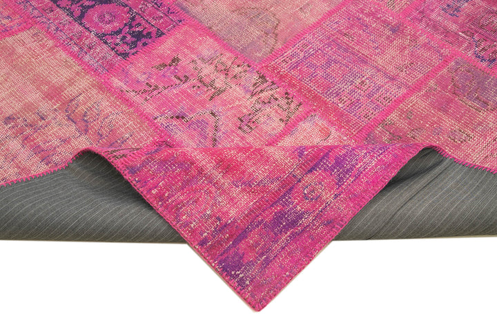 7x10 Pink Patchwork Rug - 23969