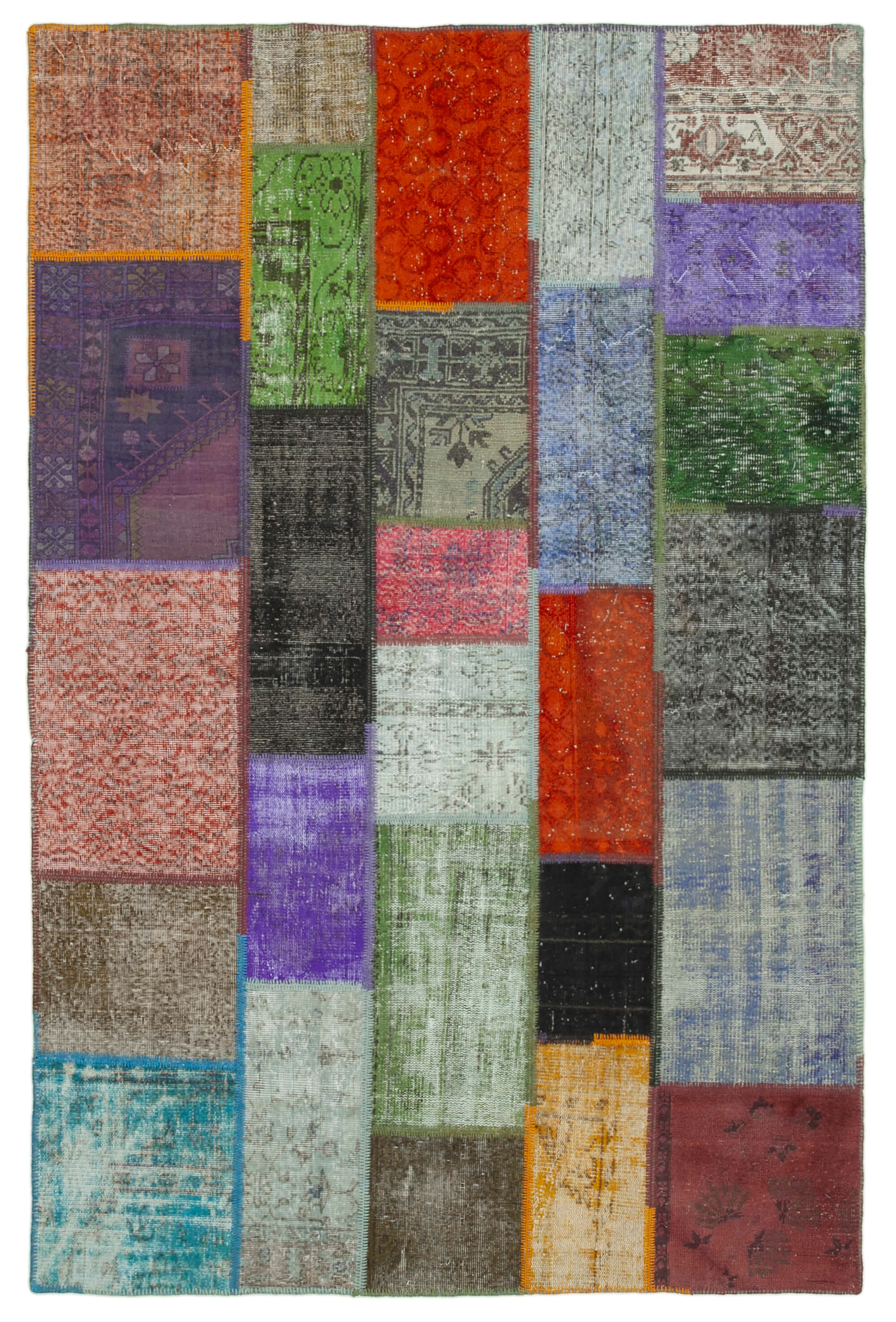 6x9 Multicolor Turkish Patchwork Rug - 23974