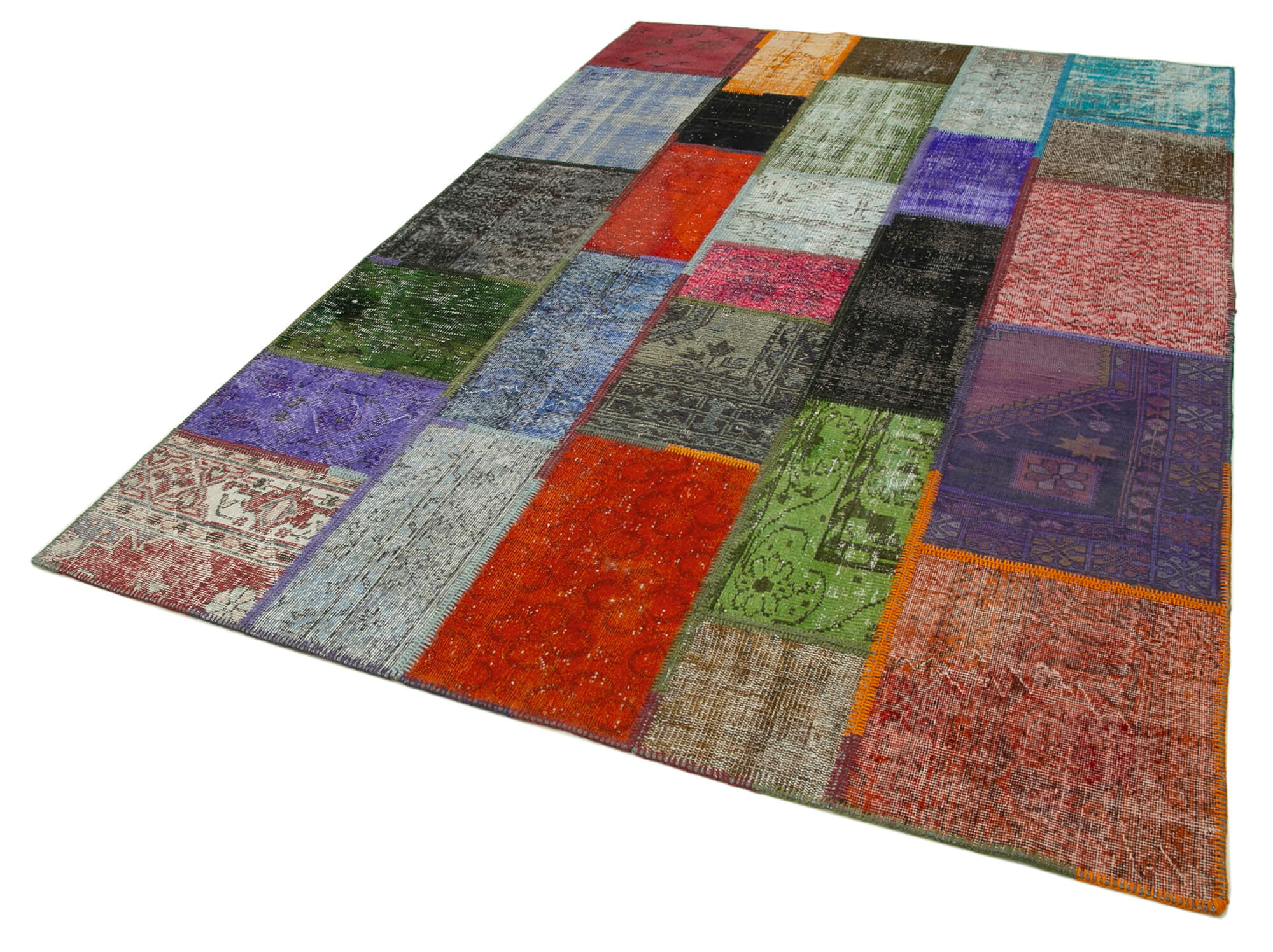 6x9 Multicolor Turkish Patchwork Rug - 23974