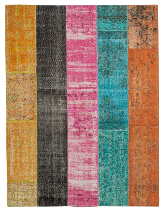 7x9 Multicolor Patchwork Rug - 23977
