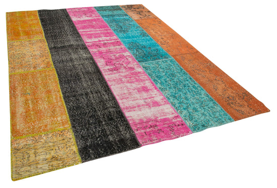 7x9 Multicolor Patchwork Rug - 23977