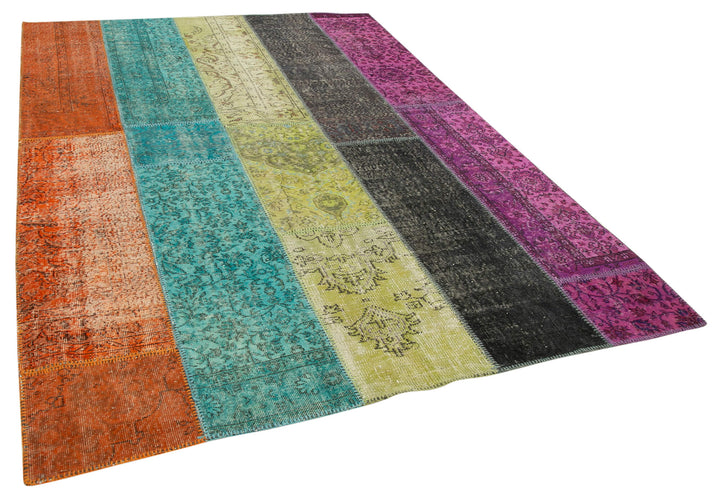 7x9 Multicolor Patchwork Rug - 23980