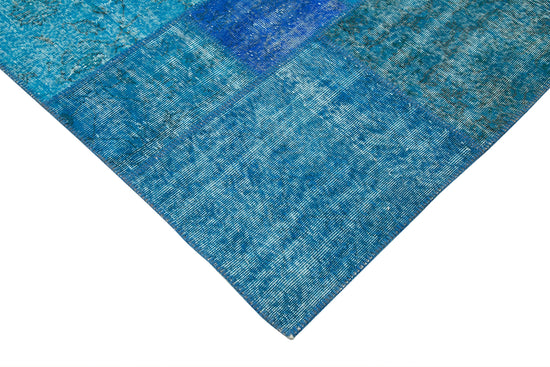 7x10 Blue Patchwork Rug - 23981
