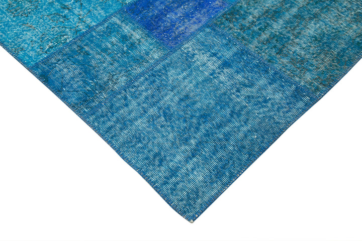 7x10 Blue Patchwork Rug - 23981