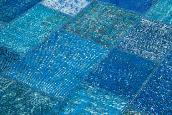 7x10 Blue Patchwork Rug - 23981