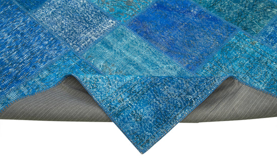 7x10 Blue Patchwork Rug - 23981