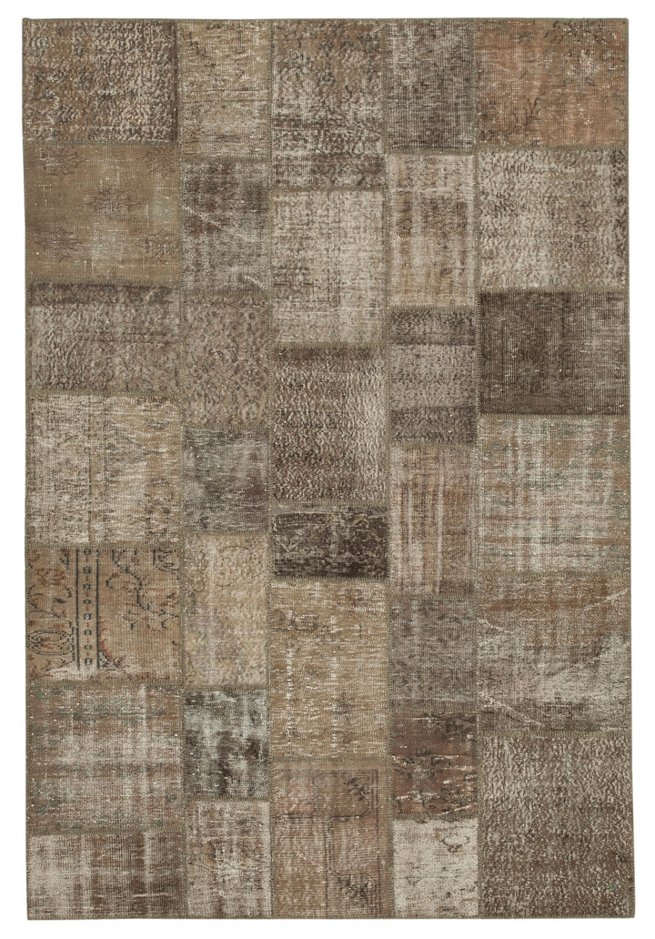7x10 Brown Patchwork Rug - 23990