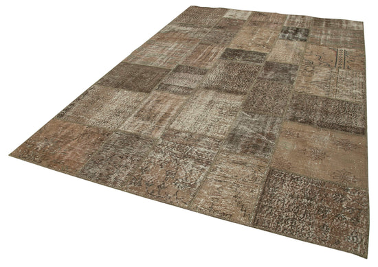 7x10 Brown Patchwork Rug - 23990