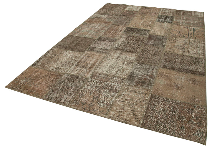 7x10 Brown Patchwork Rug - 23990
