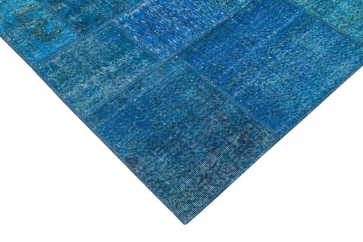7x10 Blue Patchwork Rug - 23991