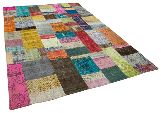 7x10 Multicolor Patchwork Rug - 23997