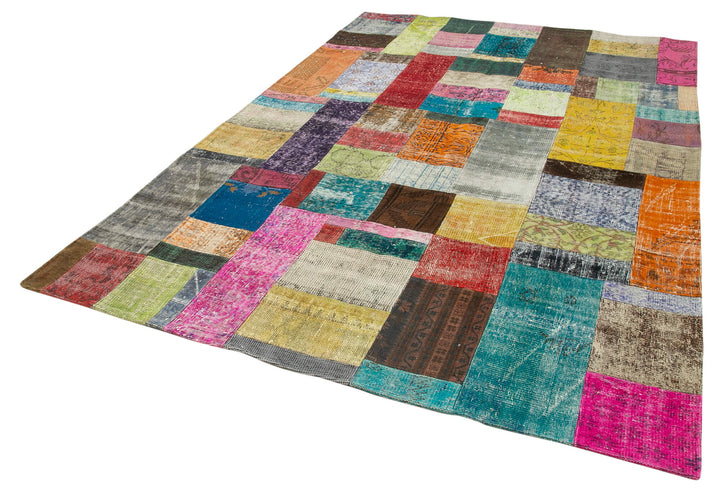 7x10 Multicolor Patchwork Rug - 23997
