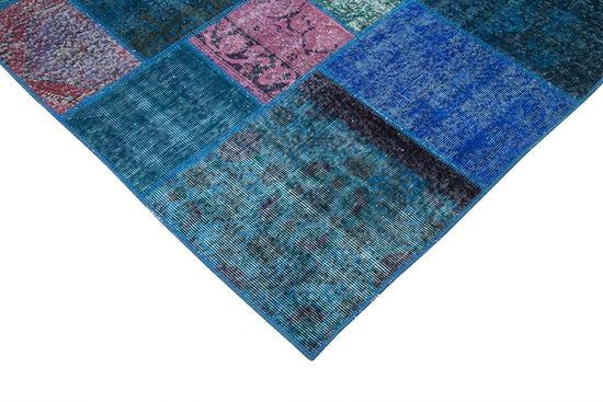 7x10 Blue Patchwork Rug - 24003