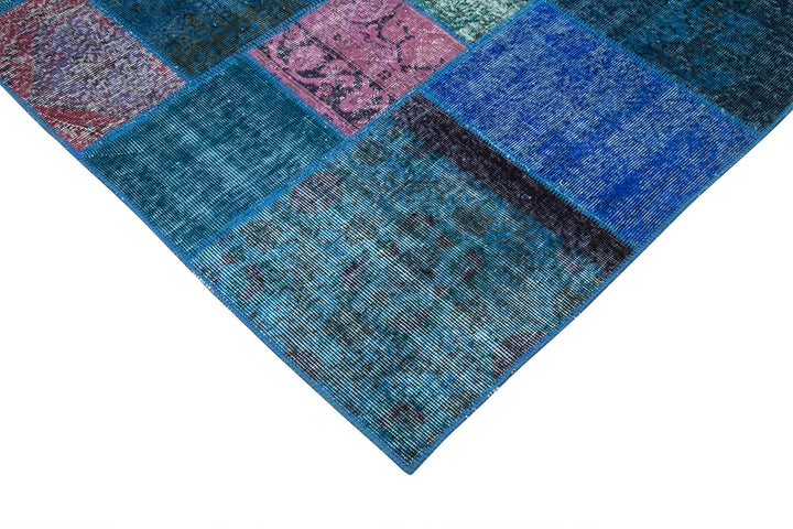 7x10 Blue Patchwork Rug - 24003